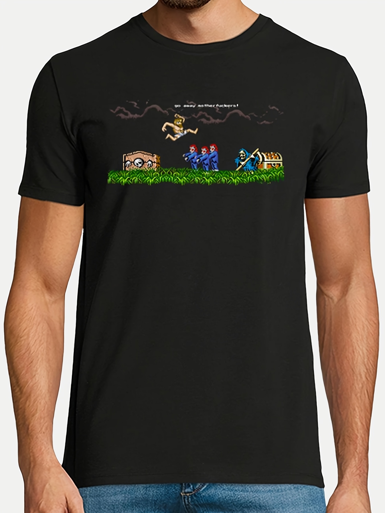 Retro Gaming Art - 남성용 Ghosts 'N Goblins 레트로 픽셀