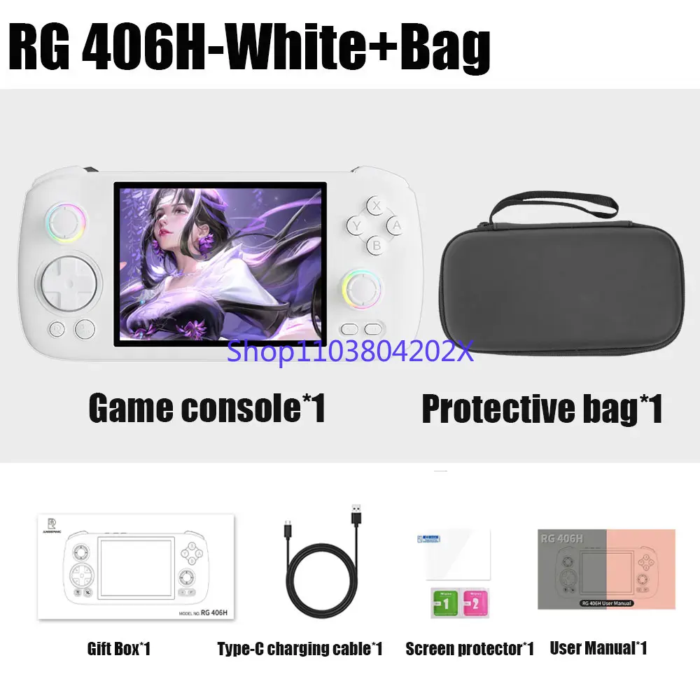 Retro Gaming Images - RG406H RG 406H 휴대용 게임 콘솔