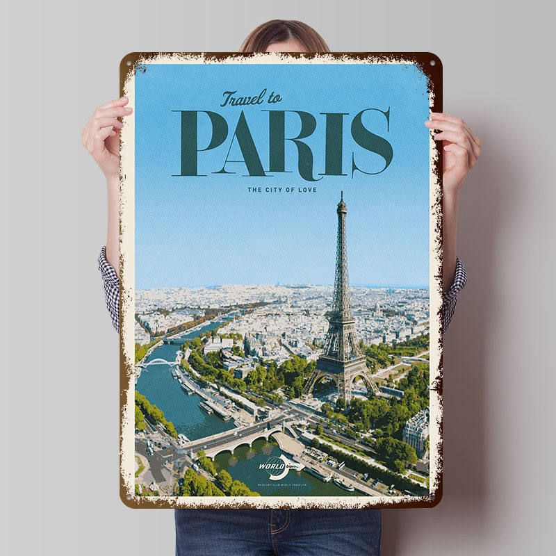 Retro Gaming Paris - 파리 여행 프린트 포스터 맞춤형 레트로