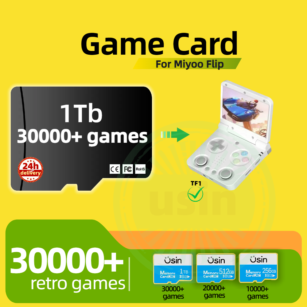 Retro Gaming Portable - Miyoo Flip 30000+ 레트로 클래식 게임용