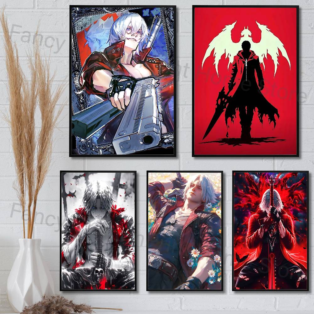 Retro Gaming Art - D-Devil May C-Cry 게임 포스터 거실