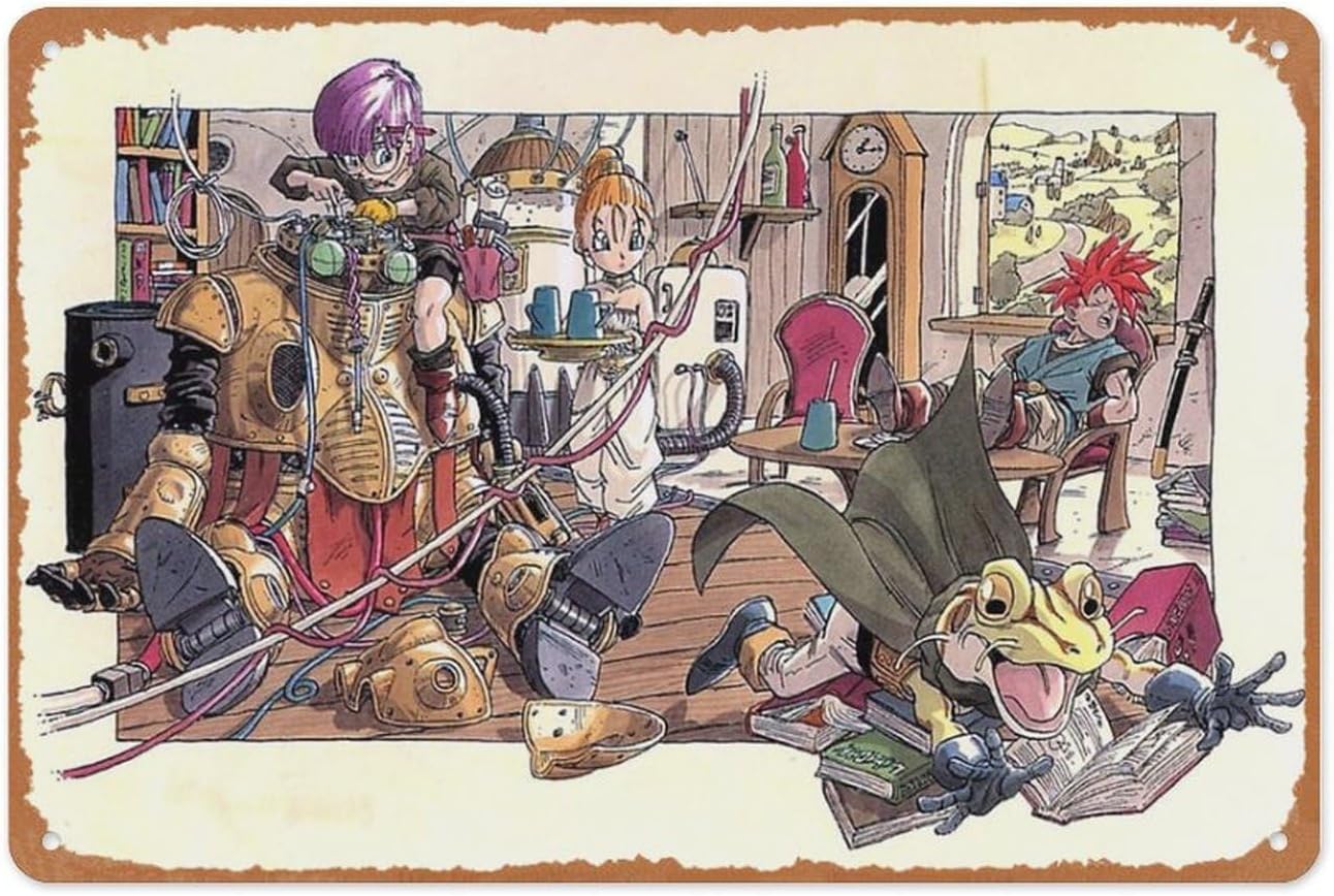 Retro Gaming Art - 레트로 게임 금속 간판 - 크로노
