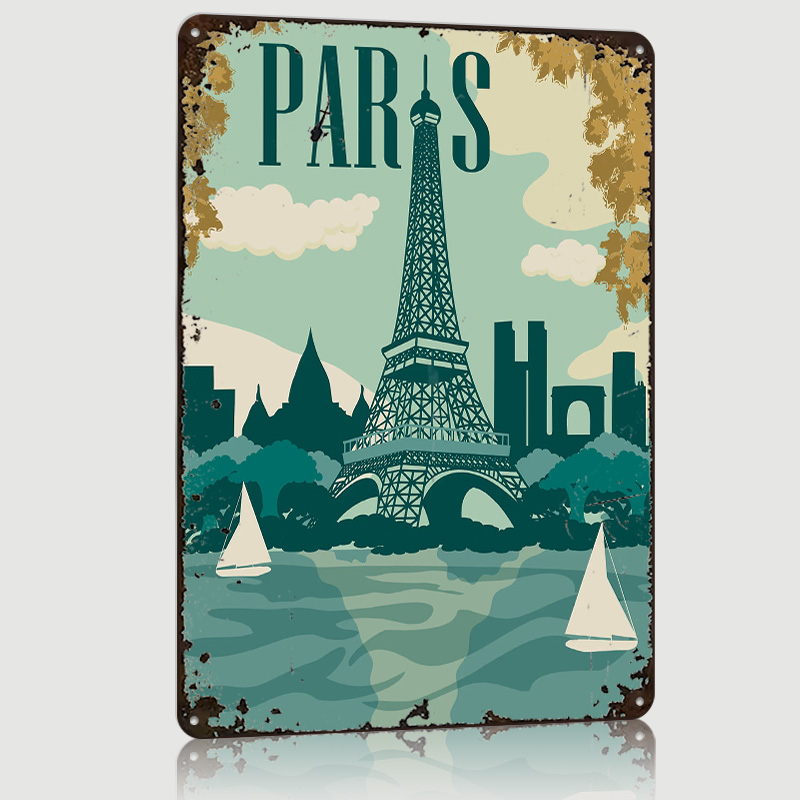 파리 포스터 맞춤형 빈티지 금속 간판 벽 장식 레트로  - Retro Gaming Paris 리뷰 및 가격