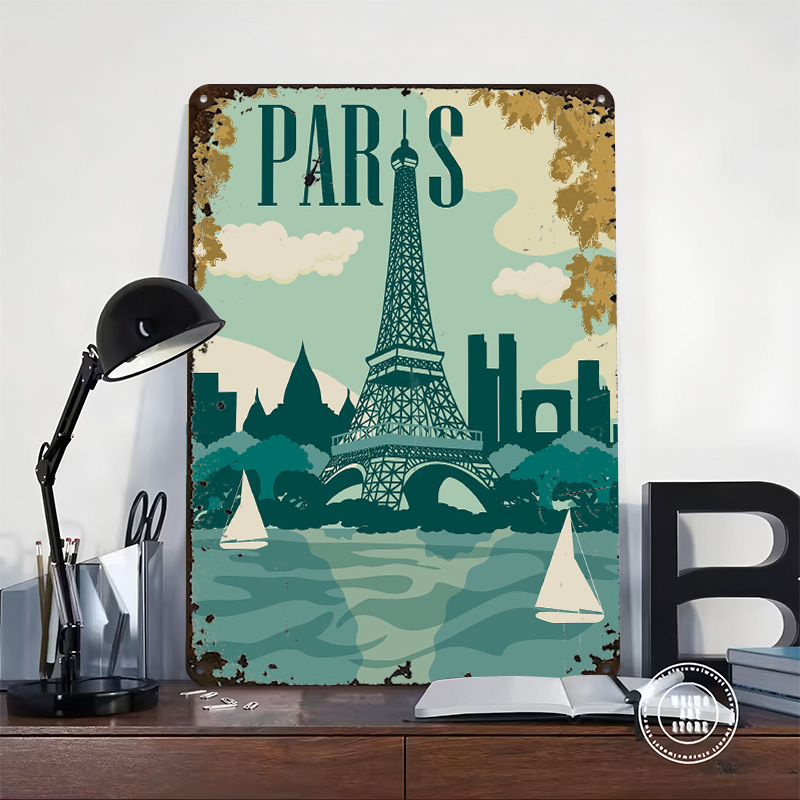 파리 포스터 맞춤형 빈티지 금속 간판 벽 장식 레트로  - Retro Gaming Paris 리뷰 및 가격
