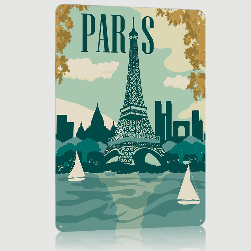 파리 포스터 맞춤형 빈티지 금속 간판 벽 장식 레트로  - Retro Gaming Paris 리뷰 및 가격