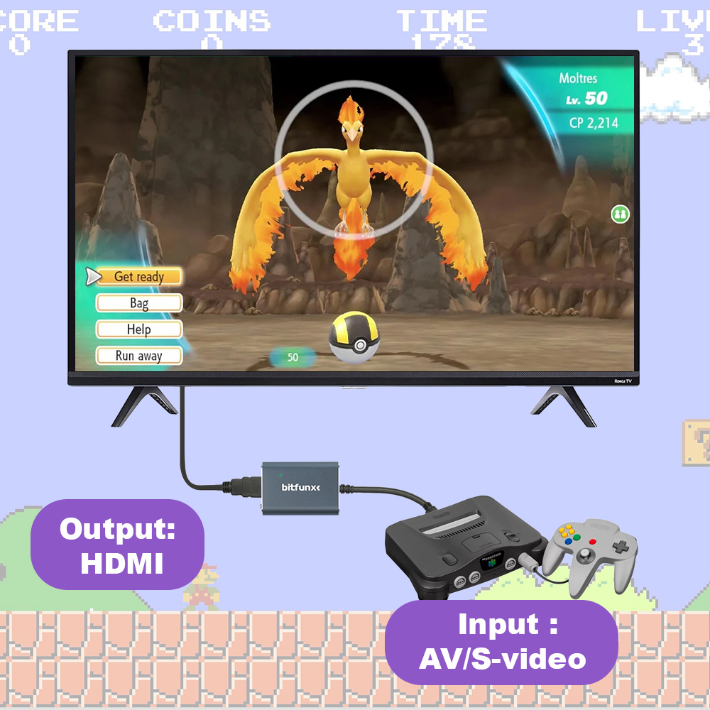 Bitfunx 720P Svideo/AV-HDMI 어댑 - Retro Gaming Art 리뷰 및 가격