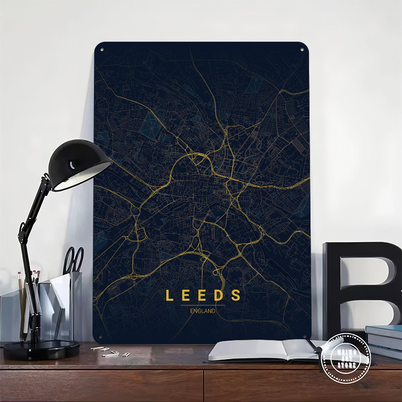 리즈 잉글랜드 지도 아트 3D 프린팅 질감 포스터 맞춤 - Retro Gaming Leeds 리뷰 및 가격