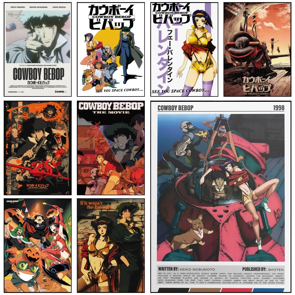 애니메이션 카우보이 비밥 포스터 자체 접착 아트, 방수 - Retro Gaming Art 리뷰 및 가격