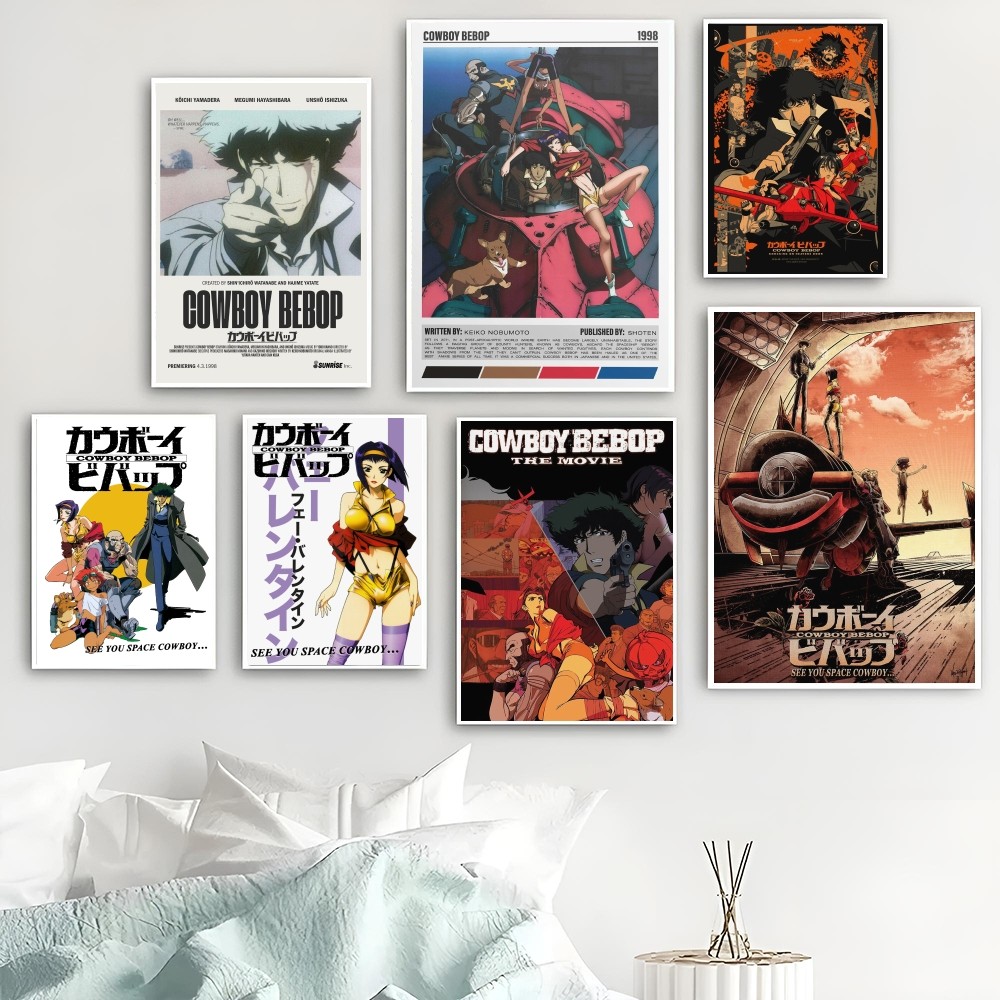 애니메이션 카우보이 비밥 포스터 자체 접착 아트, 방수 - Retro Gaming Art 리뷰 및 가격