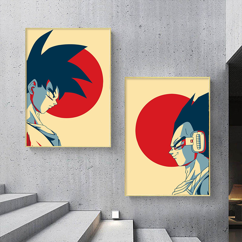 드래곤 볼을 둘러싼 고전 일본 애니메이션 Goku Ve - Retro Gaming Art 리뷰 및 가격
