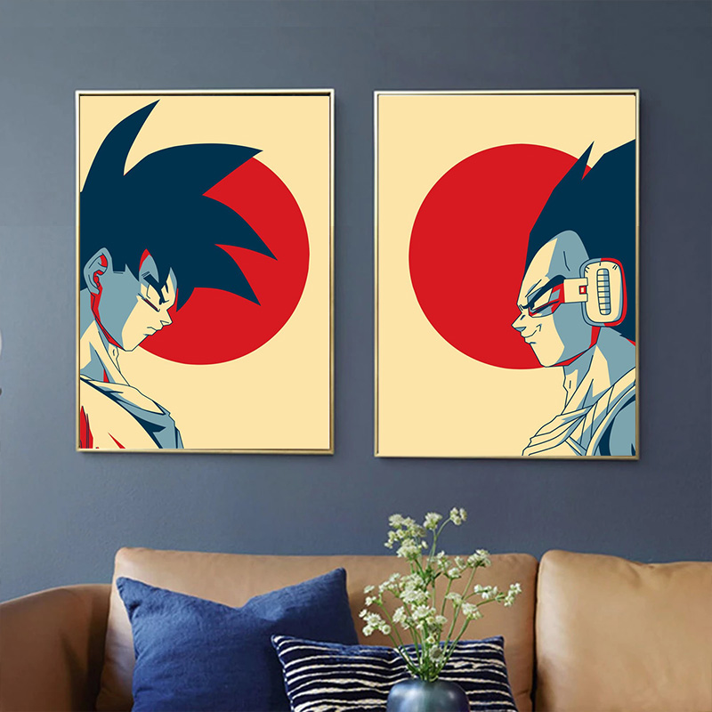 드래곤 볼을 둘러싼 고전 일본 애니메이션 Goku Ve - Retro Gaming Art 리뷰 및 가격