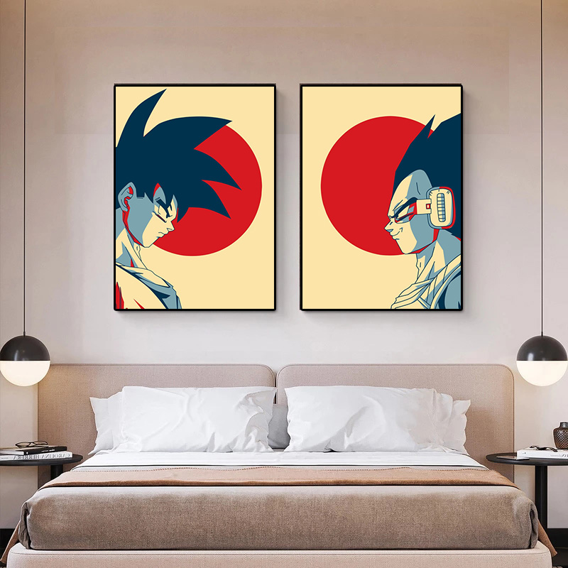 드래곤 볼을 둘러싼 고전 일본 애니메이션 Goku Ve - Retro Gaming Art 리뷰 및 가격