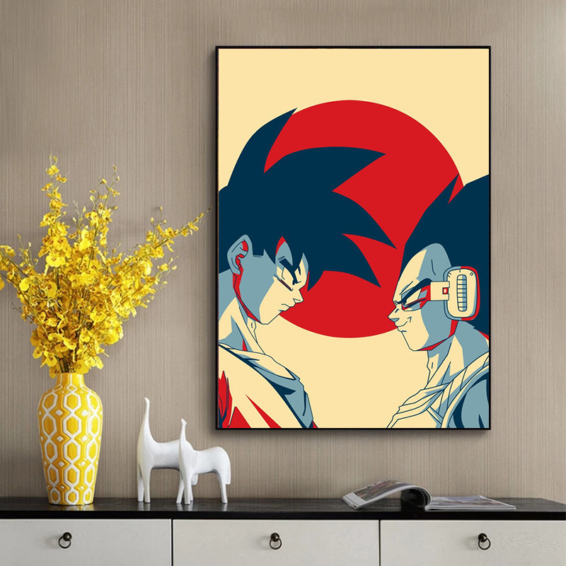 드래곤 볼을 둘러싼 고전 일본 애니메이션 Goku Ve - Retro Gaming Art 리뷰 및 가격