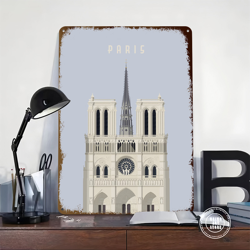 파리 여행 틴플레이트 포스터 맞춤형 벽 장식 빈티지 금 - Retro Gaming Paris 리뷰 및 가격