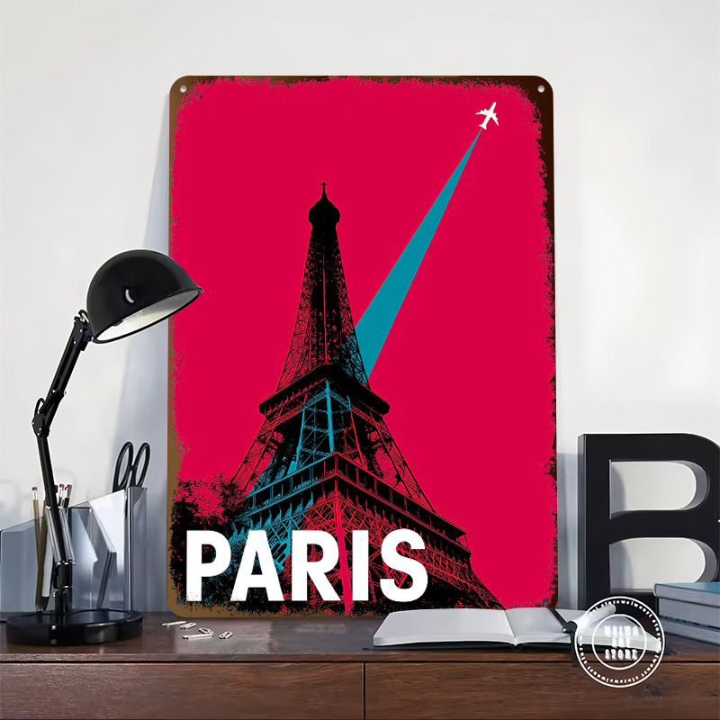 파리 에펠탑 여행 메탈 포스터 맞춤형 벽 장식 레트로  - Retro Gaming Paris 리뷰 및 가격