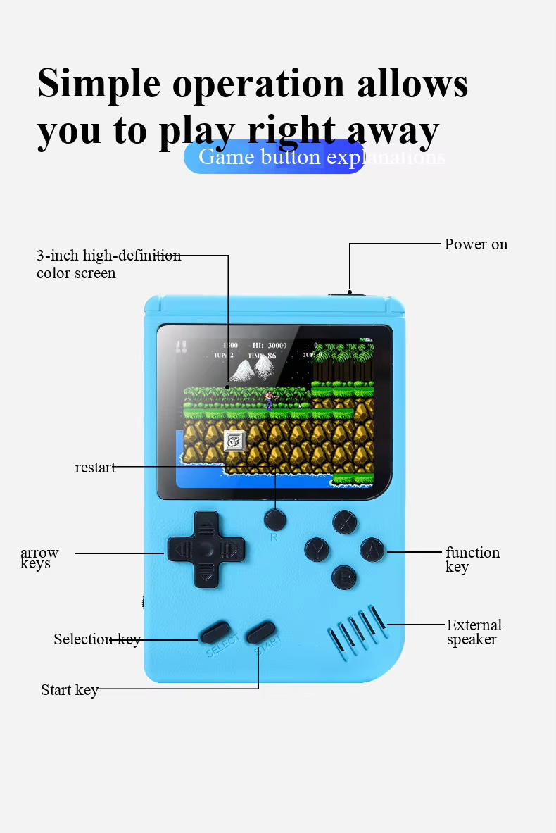 새로운 3인치 휴대용 레트로 미니 비디오 게임 콘솔 8 - Retro Gaming Mobile 리뷰 및 가격