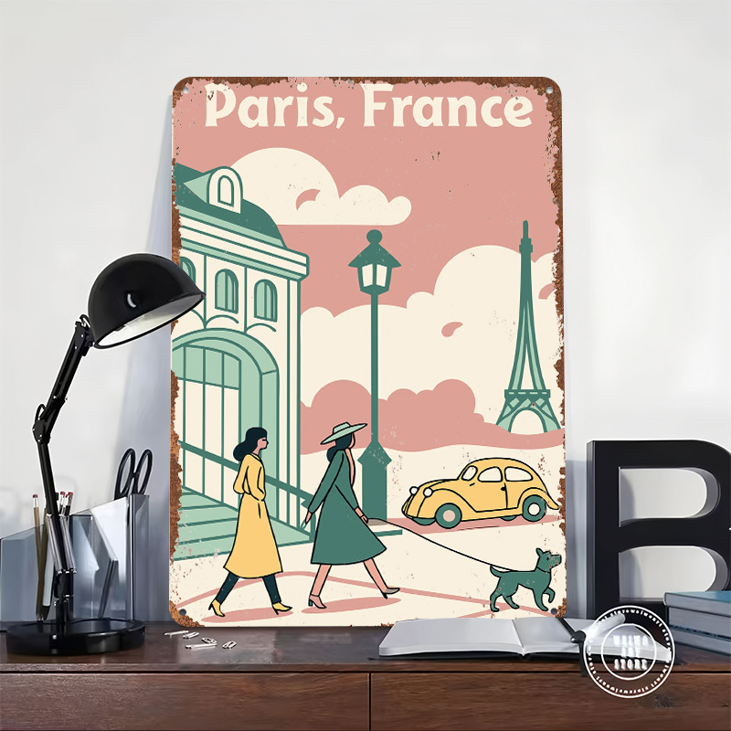 파리 프랑스 여행 인쇄 포스터 맞춤형 레트로 벽 예술  - Retro Gaming France 리뷰 및 가격